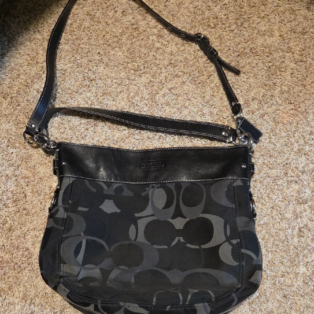 Coach Black and Gray Crossbody Bag